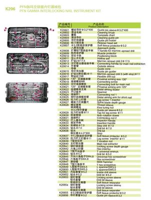 Chiodo di collegamento Kit Titanium Gamma Nail Fixation di gamma di PFN