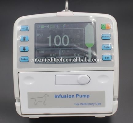 Riscaldamento LCD a 4,3 pollici del liquido della pompa per infusione del veterinario dello schermo attivabile al tatto
